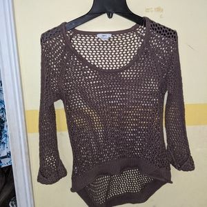 Open knit sweater